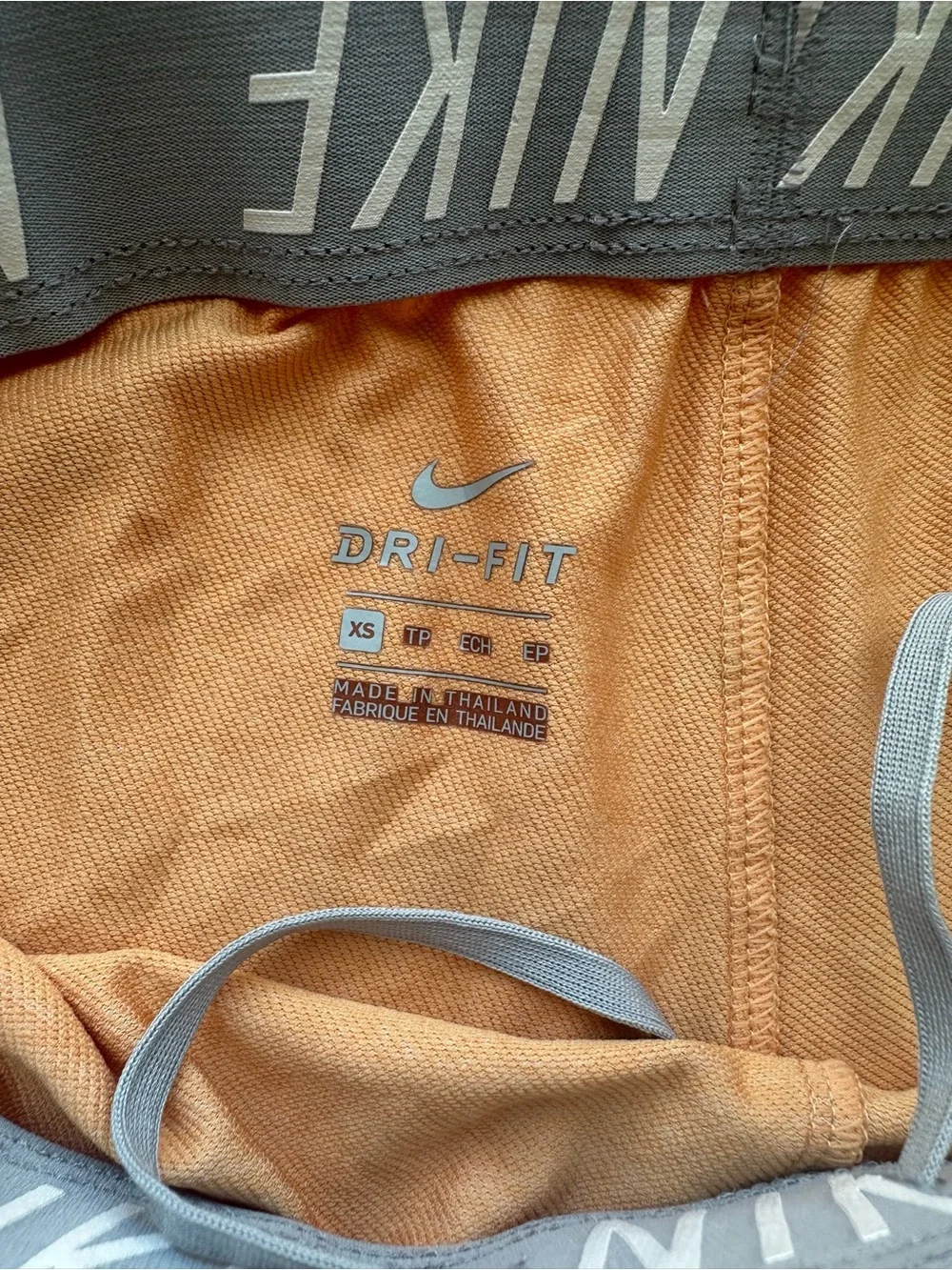 Nike Peach and Gray Performance Athletic Shorts Dri-FIT Running Gym Women
